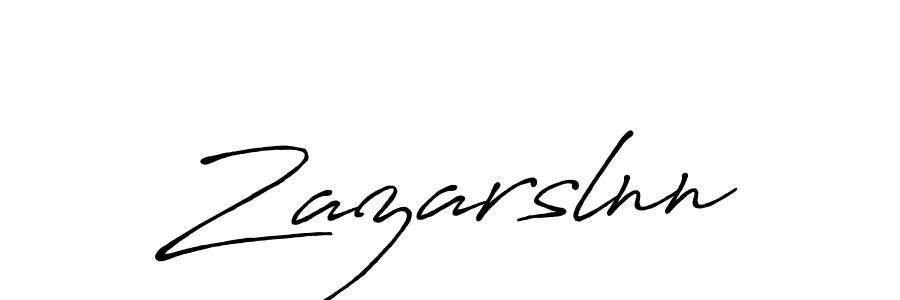 Also we have Zazarslnn name is the best signature style. Create professional handwritten signature collection using Antro_Vectra_Bolder autograph style. Zazarslnn signature style 7 images and pictures png