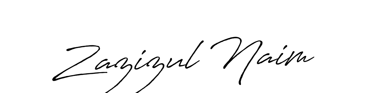 You should practise on your own different ways (Antro_Vectra_Bolder) to write your name (Zazizul Naim) in signature. don't let someone else do it for you. Zazizul Naim signature style 7 images and pictures png