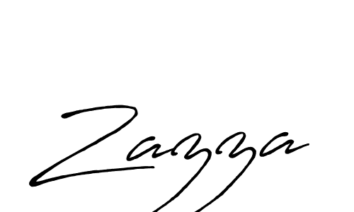 Use a signature maker to create a handwritten signature online. With this signature software, you can design (Antro_Vectra_Bolder) your own signature for name Zazza. Zazza signature style 7 images and pictures png