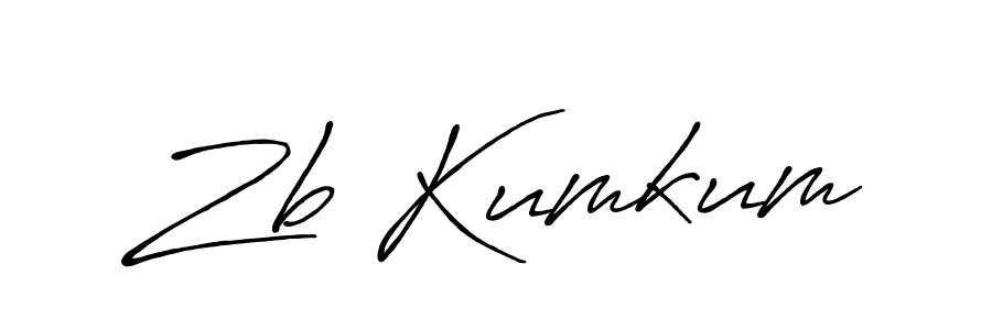 Design your own signature with our free online signature maker. With this signature software, you can create a handwritten (Antro_Vectra_Bolder) signature for name Zb Kumkum. Zb Kumkum signature style 7 images and pictures png