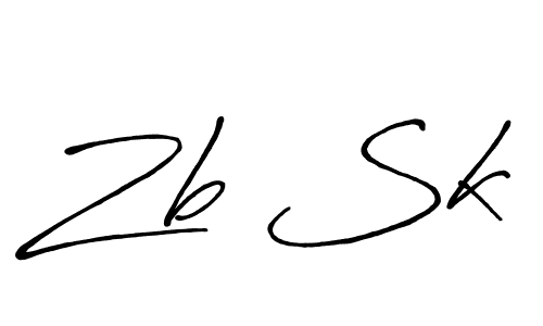 How to make Zb Sk name signature. Use Antro_Vectra_Bolder style for creating short signs online. This is the latest handwritten sign. Zb Sk signature style 7 images and pictures png