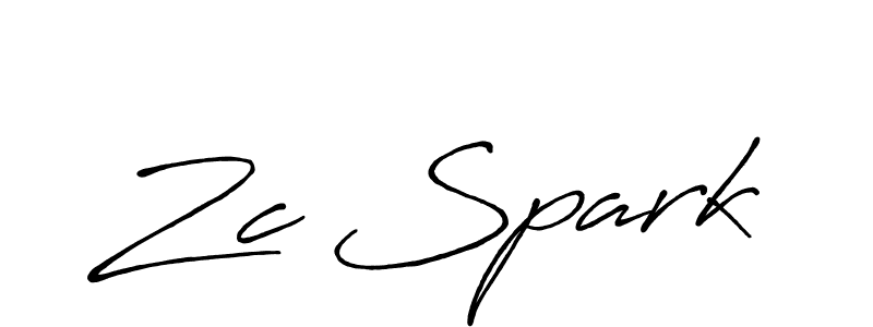 Create a beautiful signature design for name Zc Spark. With this signature (Antro_Vectra_Bolder) fonts, you can make a handwritten signature for free. Zc Spark signature style 7 images and pictures png