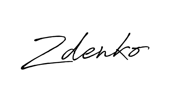 How to make Zdenko name signature. Use Antro_Vectra_Bolder style for creating short signs online. This is the latest handwritten sign. Zdenko signature style 7 images and pictures png