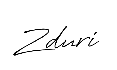 Create a beautiful signature design for name Zduri. With this signature (Antro_Vectra_Bolder) fonts, you can make a handwritten signature for free. Zduri signature style 7 images and pictures png