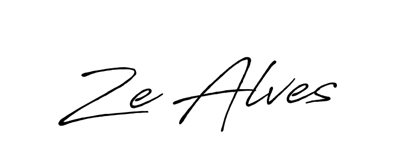 Ze Alves stylish signature style. Best Handwritten Sign (Antro_Vectra_Bolder) for my name. Handwritten Signature Collection Ideas for my name Ze Alves. Ze Alves signature style 7 images and pictures png