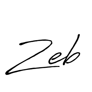 Also we have Zeb name is the best signature style. Create professional handwritten signature collection using Antro_Vectra_Bolder autograph style. Zeb signature style 7 images and pictures png