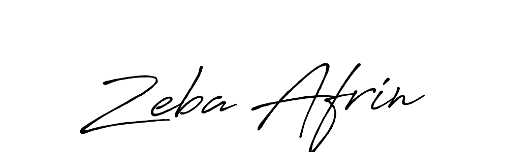 The best way (Antro_Vectra_Bolder) to make a short signature is to pick only two or three words in your name. The name Zeba Afrin include a total of six letters. For converting this name. Zeba Afrin signature style 7 images and pictures png