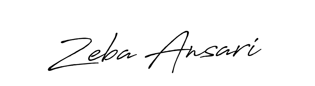 Use a signature maker to create a handwritten signature online. With this signature software, you can design (Antro_Vectra_Bolder) your own signature for name Zeba Ansari. Zeba Ansari signature style 7 images and pictures png