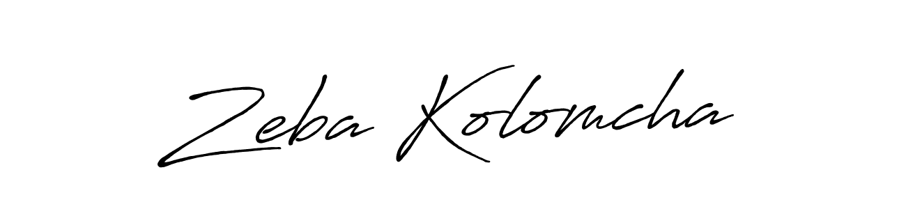 Design your own signature with our free online signature maker. With this signature software, you can create a handwritten (Antro_Vectra_Bolder) signature for name Zeba Kolomcha. Zeba Kolomcha signature style 7 images and pictures png