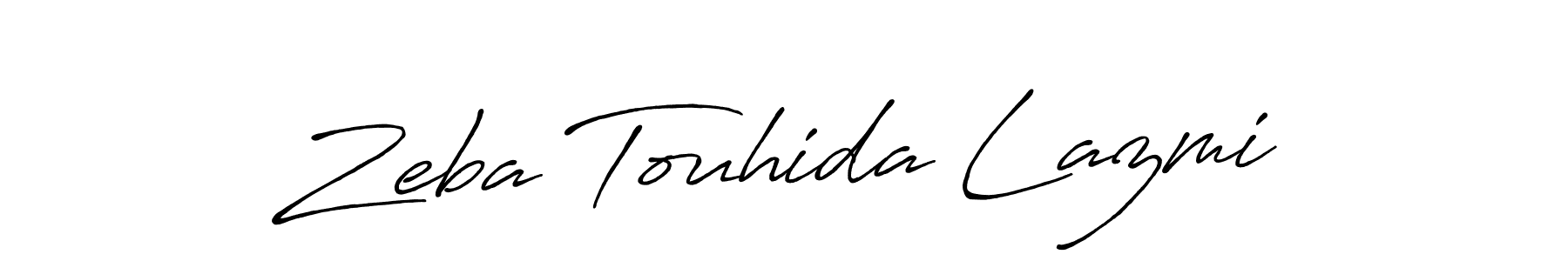 Zeba Touhida Lazmi stylish signature style. Best Handwritten Sign (Antro_Vectra_Bolder) for my name. Handwritten Signature Collection Ideas for my name Zeba Touhida Lazmi. Zeba Touhida Lazmi signature style 7 images and pictures png