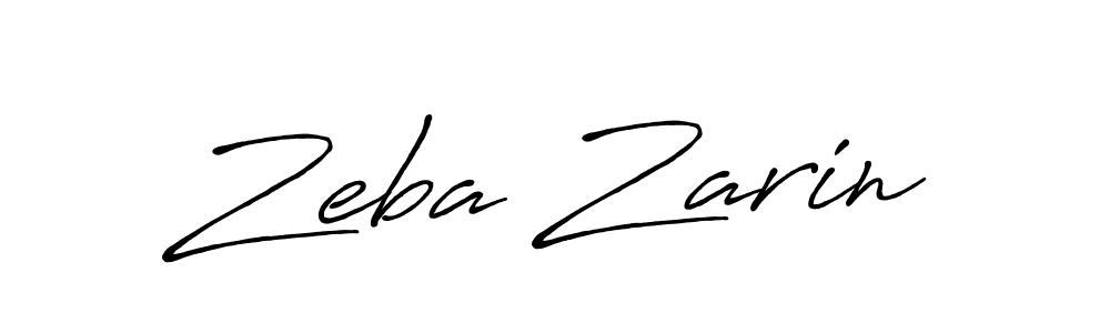 Also we have Zeba Zarin name is the best signature style. Create professional handwritten signature collection using Antro_Vectra_Bolder autograph style. Zeba Zarin signature style 7 images and pictures png