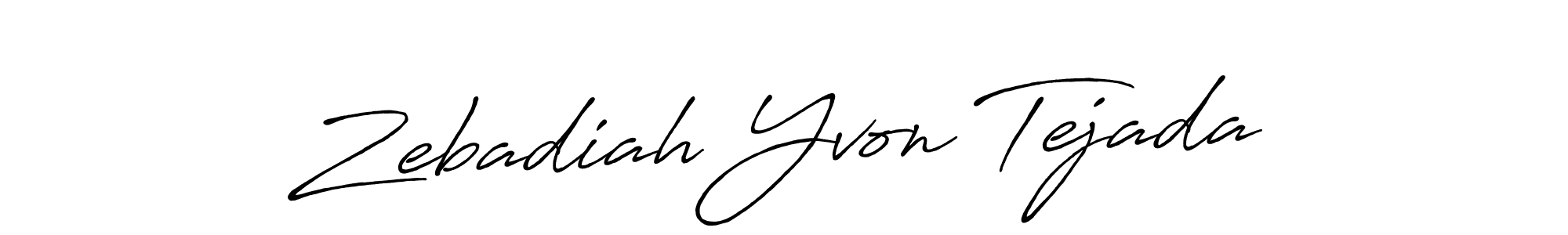 Antro_Vectra_Bolder is a professional signature style that is perfect for those who want to add a touch of class to their signature. It is also a great choice for those who want to make their signature more unique. Get Zebadiah Yvon Tejada name to fancy signature for free. Zebadiah Yvon Tejada signature style 7 images and pictures png