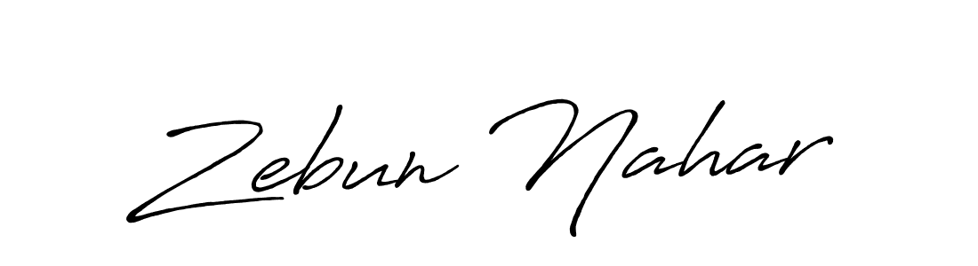 Similarly Antro_Vectra_Bolder is the best handwritten signature design. Signature creator online .You can use it as an online autograph creator for name Zebun Nahar. Zebun Nahar signature style 7 images and pictures png