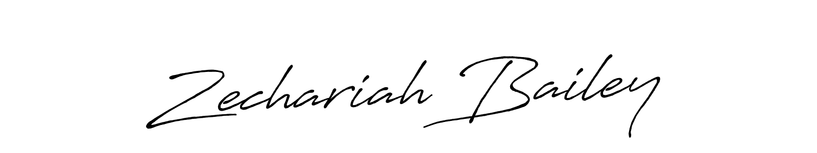 Create a beautiful signature design for name Zechariah Bailey. With this signature (Antro_Vectra_Bolder) fonts, you can make a handwritten signature for free. Zechariah Bailey signature style 7 images and pictures png