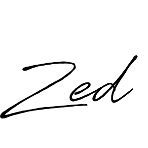 Also we have Zed name is the best signature style. Create professional handwritten signature collection using Antro_Vectra_Bolder autograph style. Zed signature style 7 images and pictures png