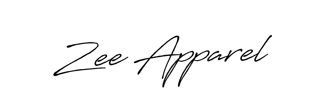 Design your own signature with our free online signature maker. With this signature software, you can create a handwritten (Antro_Vectra_Bolder) signature for name Zee Apparel. Zee Apparel signature style 7 images and pictures png