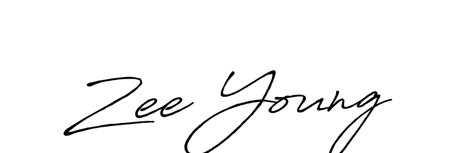 if you are searching for the best signature style for your name Zee Young. so please give up your signature search. here we have designed multiple signature styles  using Antro_Vectra_Bolder. Zee Young signature style 7 images and pictures png