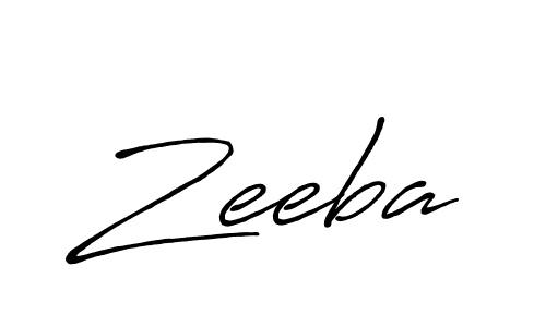 Use a signature maker to create a handwritten signature online. With this signature software, you can design (Antro_Vectra_Bolder) your own signature for name Zeeba. Zeeba signature style 7 images and pictures png