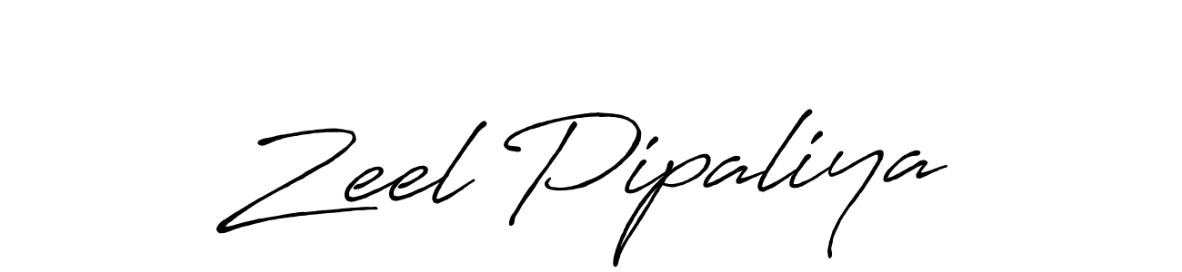 It looks lik you need a new signature style for name Zeel Pipaliya. Design unique handwritten (Antro_Vectra_Bolder) signature with our free signature maker in just a few clicks. Zeel Pipaliya signature style 7 images and pictures png