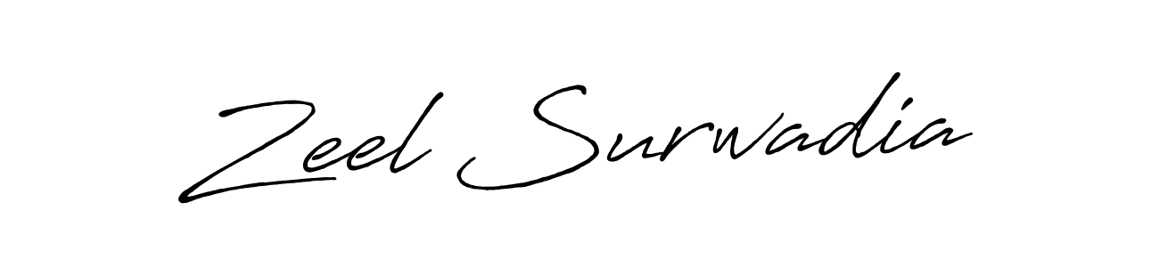 Antro_Vectra_Bolder is a professional signature style that is perfect for those who want to add a touch of class to their signature. It is also a great choice for those who want to make their signature more unique. Get Zeel Surwadia name to fancy signature for free. Zeel Surwadia signature style 7 images and pictures png