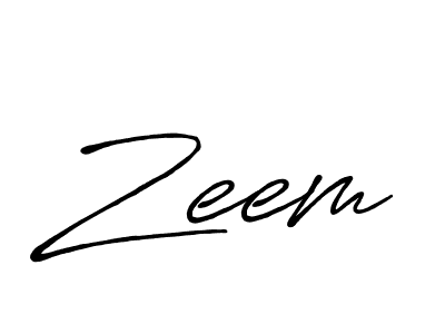 Make a beautiful signature design for name Zeem. With this signature (Antro_Vectra_Bolder) style, you can create a handwritten signature for free. Zeem signature style 7 images and pictures png