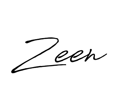 How to make Zeen name signature. Use Antro_Vectra_Bolder style for creating short signs online. This is the latest handwritten sign. Zeen signature style 7 images and pictures png