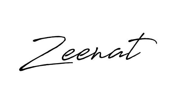 Make a beautiful signature design for name Zeenat. With this signature (Antro_Vectra_Bolder) style, you can create a handwritten signature for free. Zeenat signature style 7 images and pictures png