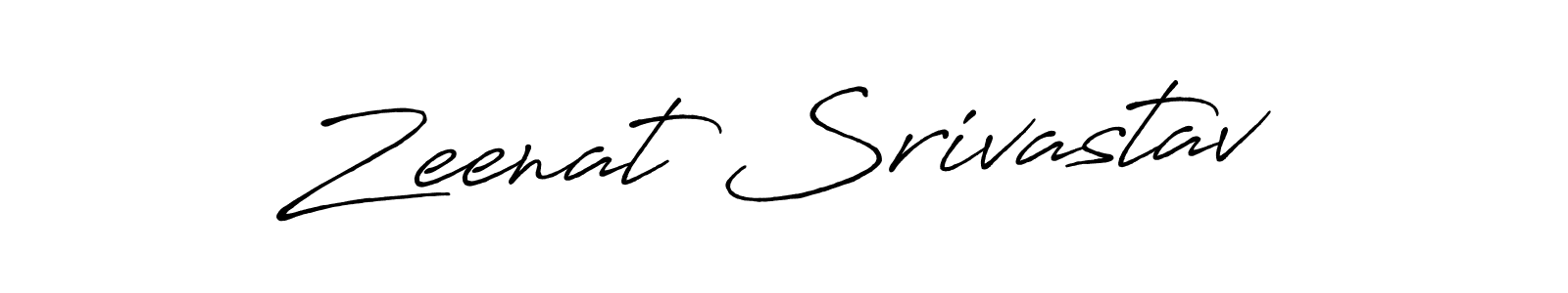 It looks lik you need a new signature style for name Zeenat Srivastav. Design unique handwritten (Antro_Vectra_Bolder) signature with our free signature maker in just a few clicks. Zeenat Srivastav signature style 7 images and pictures png