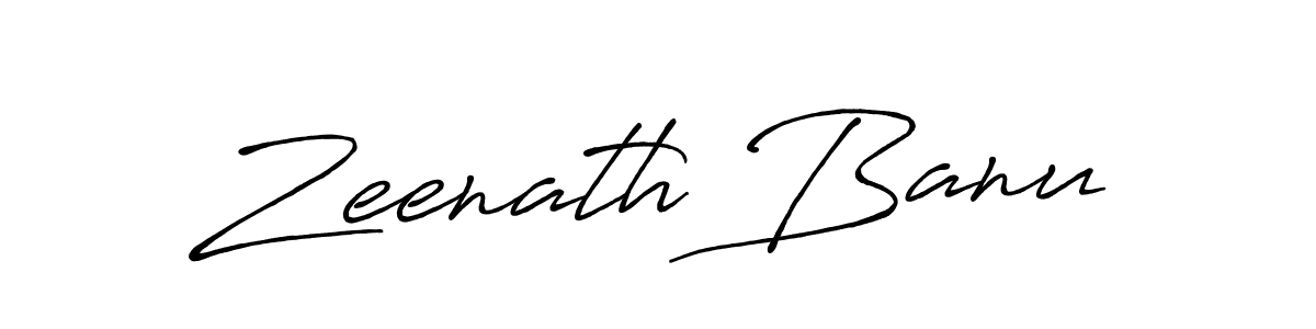 Zeenath Banu stylish signature style. Best Handwritten Sign (Antro_Vectra_Bolder) for my name. Handwritten Signature Collection Ideas for my name Zeenath Banu. Zeenath Banu signature style 7 images and pictures png