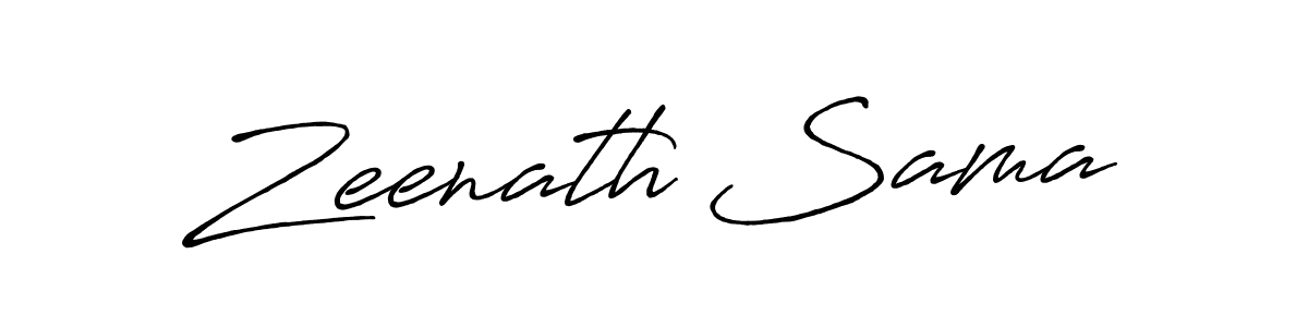 Make a beautiful signature design for name Zeenath Sama. With this signature (Antro_Vectra_Bolder) style, you can create a handwritten signature for free. Zeenath Sama signature style 7 images and pictures png