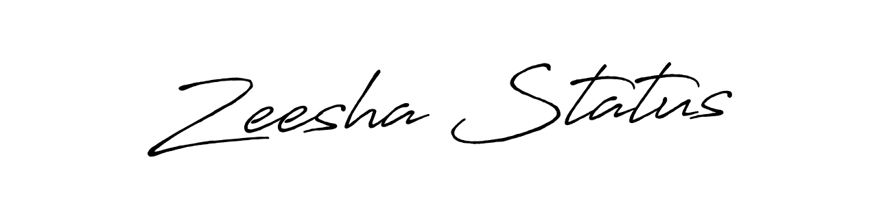 Zeesha Status stylish signature style. Best Handwritten Sign (Antro_Vectra_Bolder) for my name. Handwritten Signature Collection Ideas for my name Zeesha Status. Zeesha Status signature style 7 images and pictures png