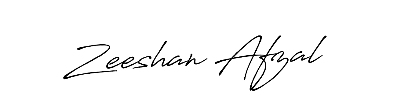 How to make Zeeshan Afzal name signature. Use Antro_Vectra_Bolder style for creating short signs online. This is the latest handwritten sign. Zeeshan Afzal signature style 7 images and pictures png