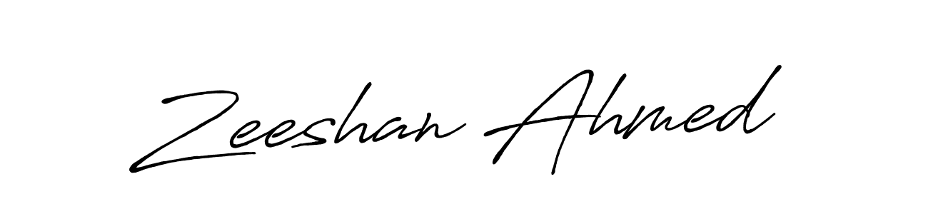How to make Zeeshan Ahmed signature? Antro_Vectra_Bolder is a professional autograph style. Create handwritten signature for Zeeshan Ahmed name. Zeeshan Ahmed signature style 7 images and pictures png