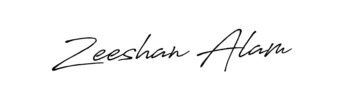 Also we have Zeeshan Alam name is the best signature style. Create professional handwritten signature collection using Antro_Vectra_Bolder autograph style. Zeeshan Alam signature style 7 images and pictures png