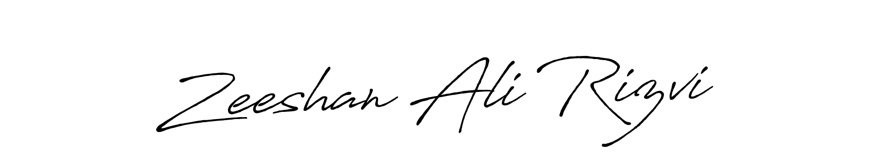 How to make Zeeshan Ali Rizvi name signature. Use Antro_Vectra_Bolder style for creating short signs online. This is the latest handwritten sign. Zeeshan Ali Rizvi signature style 7 images and pictures png