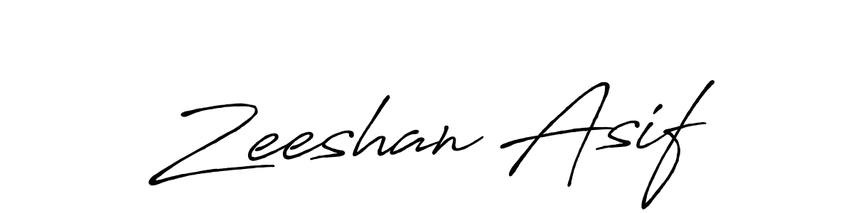How to make Zeeshan Asif signature? Antro_Vectra_Bolder is a professional autograph style. Create handwritten signature for Zeeshan Asif name. Zeeshan Asif signature style 7 images and pictures png