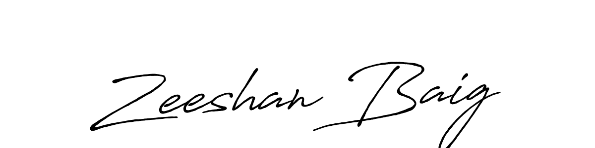 The best way (Antro_Vectra_Bolder) to make a short signature is to pick only two or three words in your name. The name Zeeshan Baig include a total of six letters. For converting this name. Zeeshan Baig signature style 7 images and pictures png