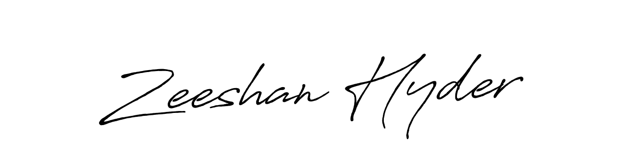 The best way (Antro_Vectra_Bolder) to make a short signature is to pick only two or three words in your name. The name Zeeshan Hyder include a total of six letters. For converting this name. Zeeshan Hyder signature style 7 images and pictures png