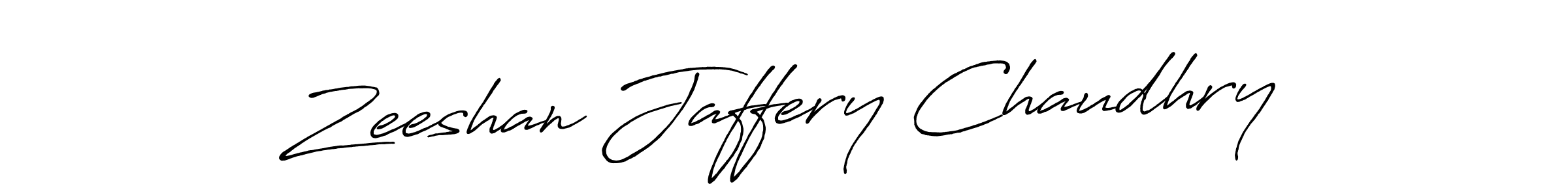 Create a beautiful signature design for name Zeeshan Jaffery Chaudhry. With this signature (Antro_Vectra_Bolder) fonts, you can make a handwritten signature for free. Zeeshan Jaffery Chaudhry signature style 7 images and pictures png
