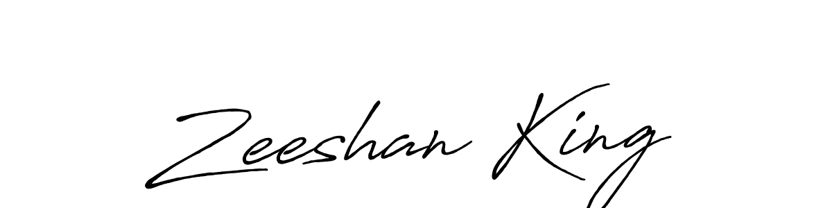 Use a signature maker to create a handwritten signature online. With this signature software, you can design (Antro_Vectra_Bolder) your own signature for name Zeeshan King. Zeeshan King signature style 7 images and pictures png