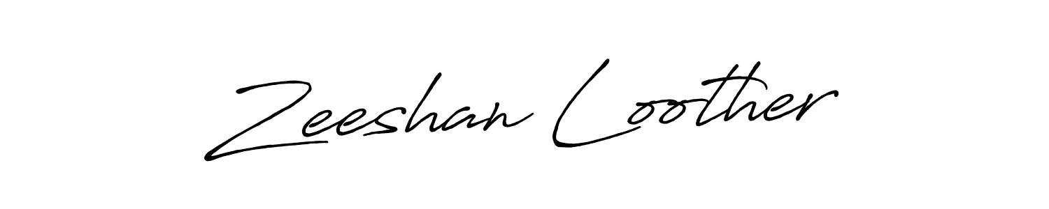 Also we have Zeeshan Loother name is the best signature style. Create professional handwritten signature collection using Antro_Vectra_Bolder autograph style. Zeeshan Loother signature style 7 images and pictures png