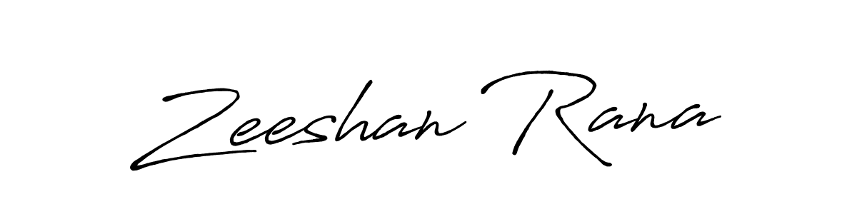 How to make Zeeshan Rana name signature. Use Antro_Vectra_Bolder style for creating short signs online. This is the latest handwritten sign. Zeeshan Rana signature style 7 images and pictures png