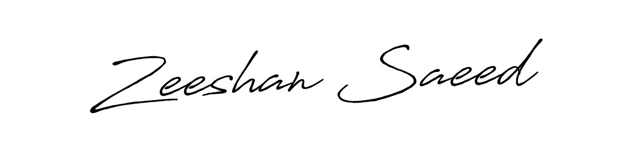 Make a beautiful signature design for name Zeeshan Saeed. With this signature (Antro_Vectra_Bolder) style, you can create a handwritten signature for free. Zeeshan Saeed signature style 7 images and pictures png