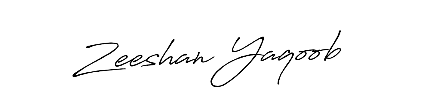 Design your own signature with our free online signature maker. With this signature software, you can create a handwritten (Antro_Vectra_Bolder) signature for name Zeeshan Yaqoob. Zeeshan Yaqoob signature style 7 images and pictures png