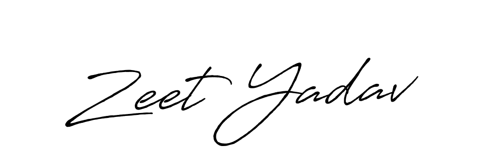 Make a beautiful signature design for name Zeet Yadav. With this signature (Antro_Vectra_Bolder) style, you can create a handwritten signature for free. Zeet Yadav signature style 7 images and pictures png
