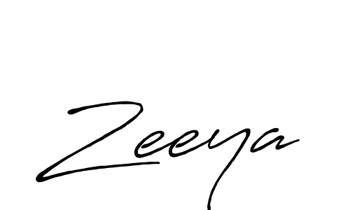 Zeeya stylish signature style. Best Handwritten Sign (Antro_Vectra_Bolder) for my name. Handwritten Signature Collection Ideas for my name Zeeya. Zeeya signature style 7 images and pictures png