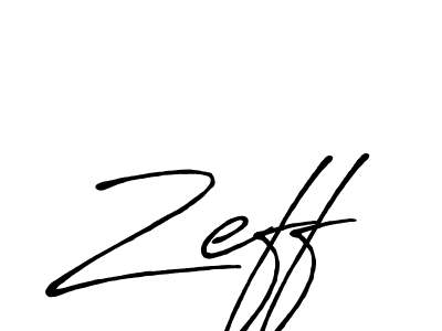 Zeff stylish signature style. Best Handwritten Sign (Antro_Vectra_Bolder) for my name. Handwritten Signature Collection Ideas for my name Zeff. Zeff signature style 7 images and pictures png