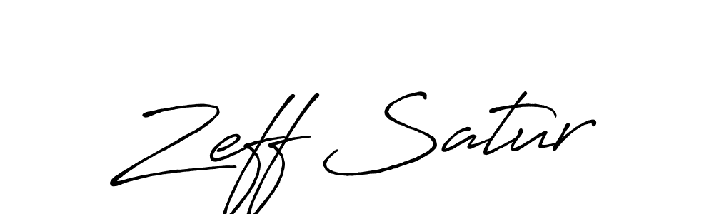 How to make Zeff Satur name signature. Use Antro_Vectra_Bolder style for creating short signs online. This is the latest handwritten sign. Zeff Satur signature style 7 images and pictures png