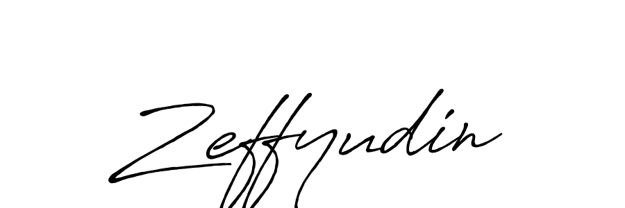 Make a beautiful signature design for name Zeffyudin. With this signature (Antro_Vectra_Bolder) style, you can create a handwritten signature for free. Zeffyudin signature style 7 images and pictures png