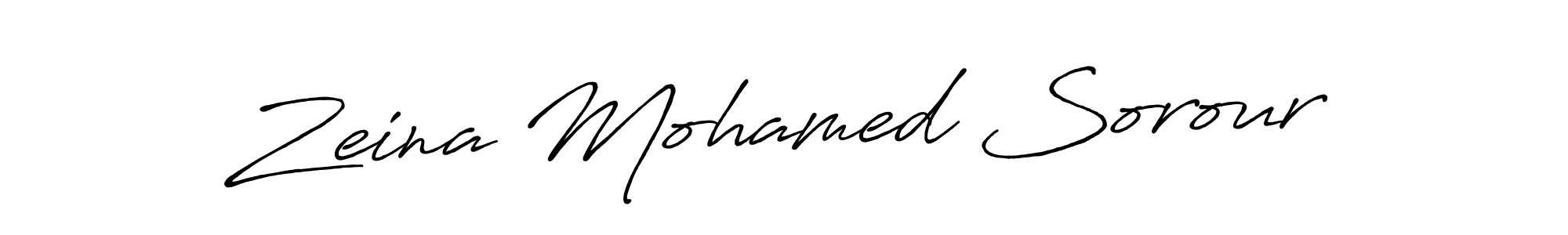 Create a beautiful signature design for name Zeina Mohamed Sorour. With this signature (Antro_Vectra_Bolder) fonts, you can make a handwritten signature for free. Zeina Mohamed Sorour signature style 7 images and pictures png